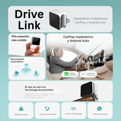 DriveLink™ – Conexión inalámbrica para CarPlay y Android Auto