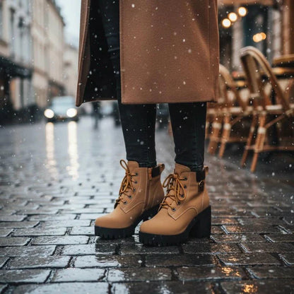 MetraBoot™ – Botas Urbanas Impermeables de Tacón