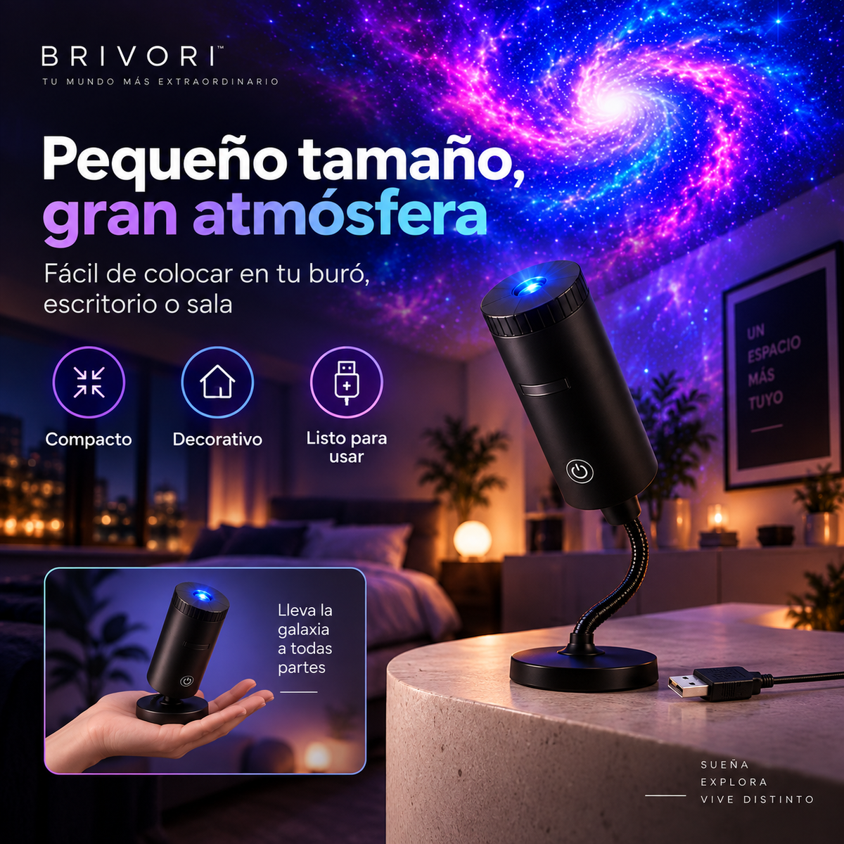 Brivori™ - Proyector Galáctico HD