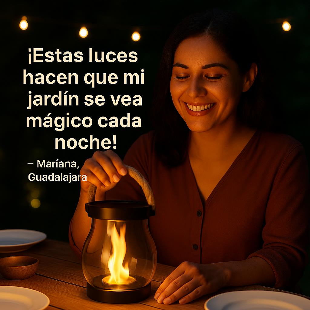 LuzSolar™ – Linterna solar con efecto de llama real