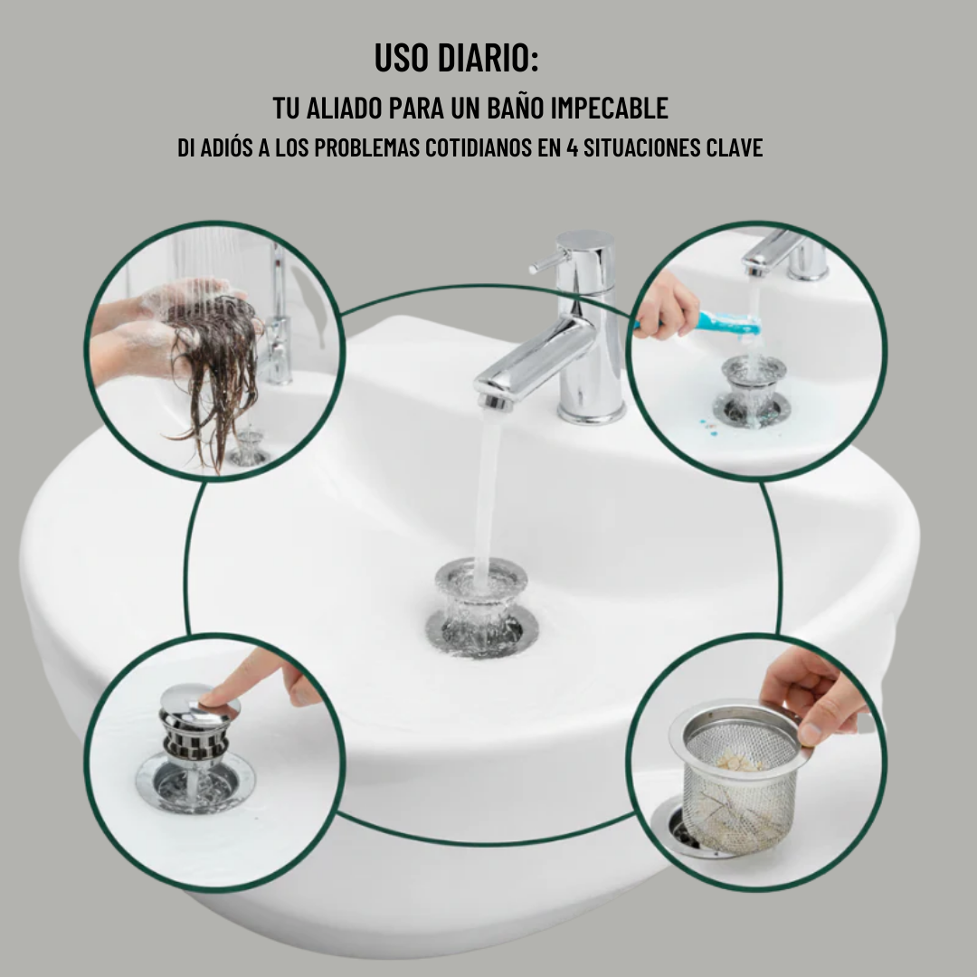 DrainGuard™ – Filtro anti-obstrucciones y olores