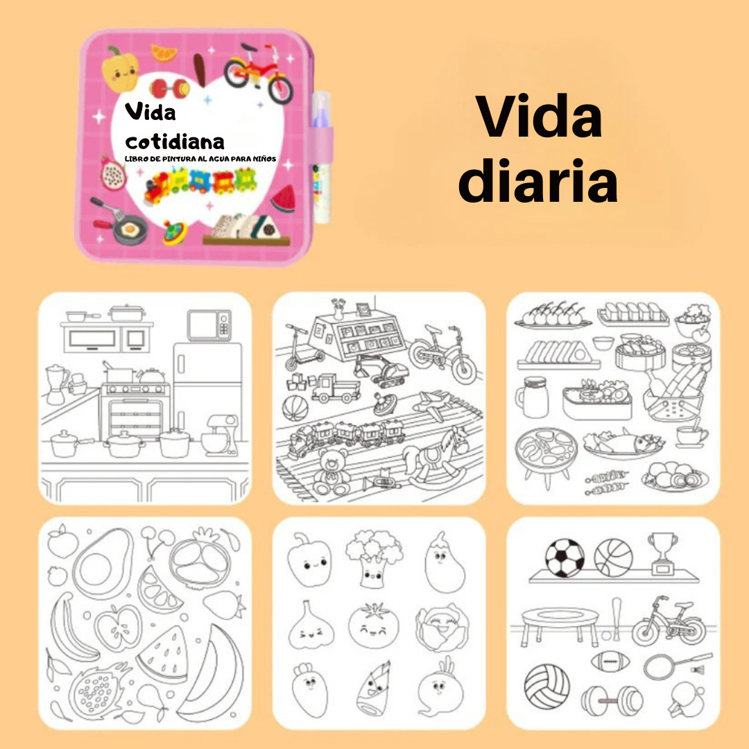 Aquapinta™ – Libro de pintura al agua reutilizable y sin complicaciones