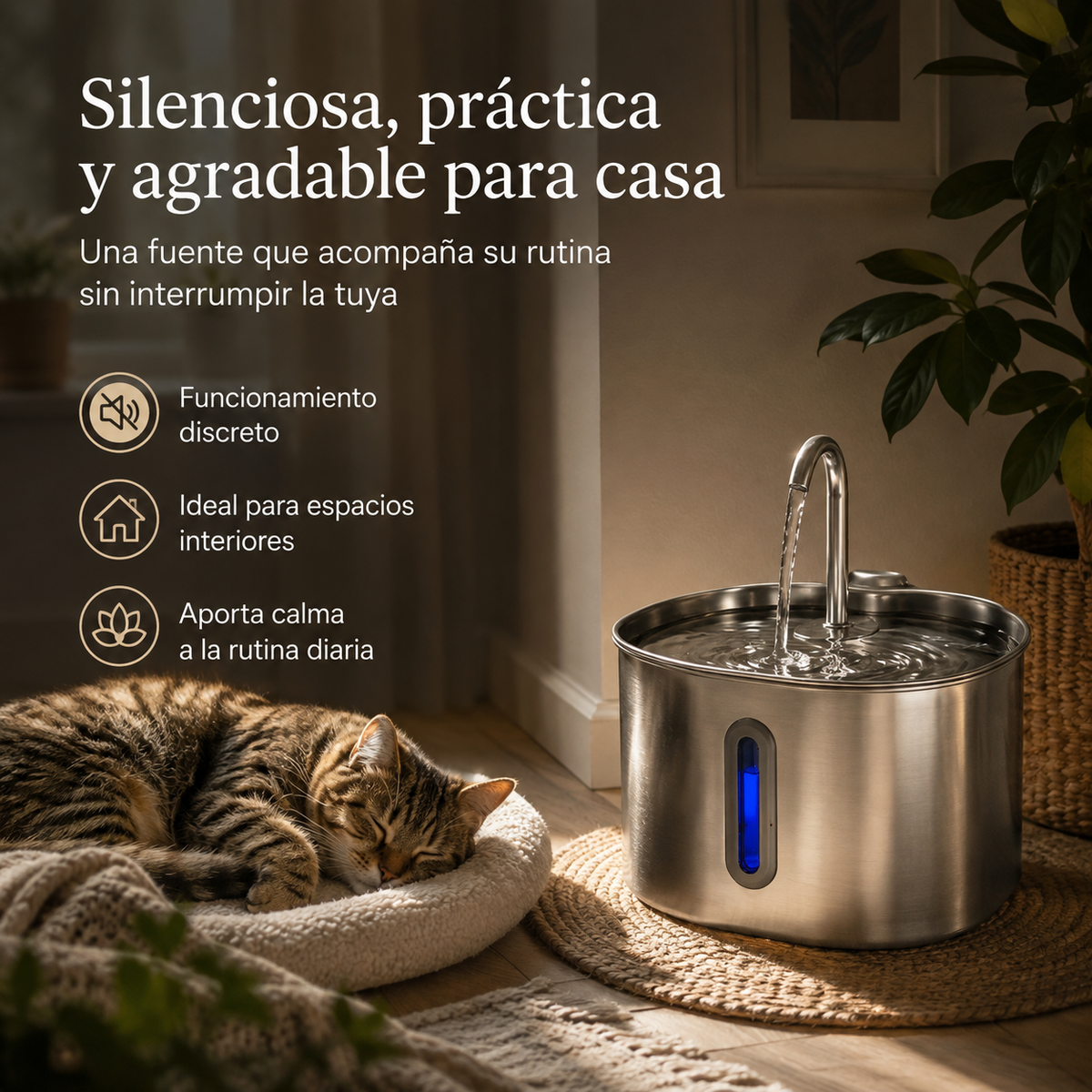 Brivori™ - Fuente de Agua de Acero Inoxidable para Gatos