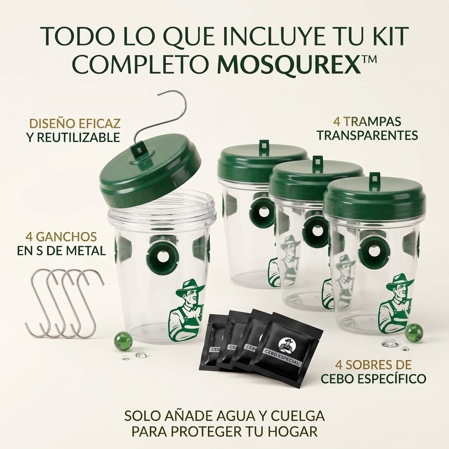 MOSQUREX™ - Trampa para mosquitos de exterior