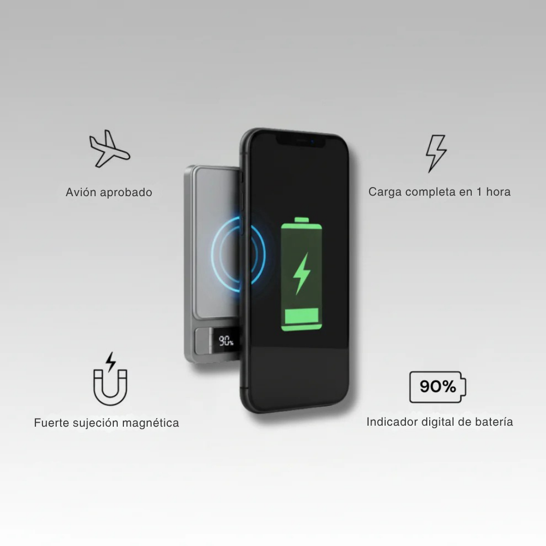 MagneCharge Slate™ – PowerBank Magnético Ultrafino