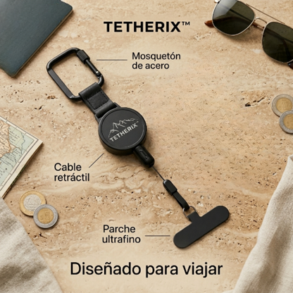 TETHERIX™ - Clip de seguridad retráctil para teléfono