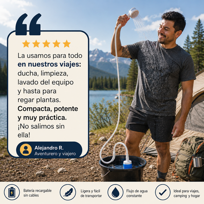 AQUAFLOW™ - Kit de bomba de ducha portátil