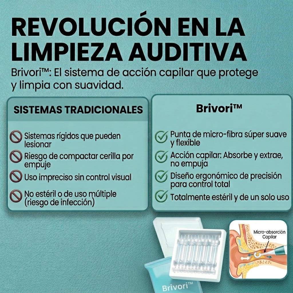 Brivori™ - Limpiador Adhesivo Oídos Suave