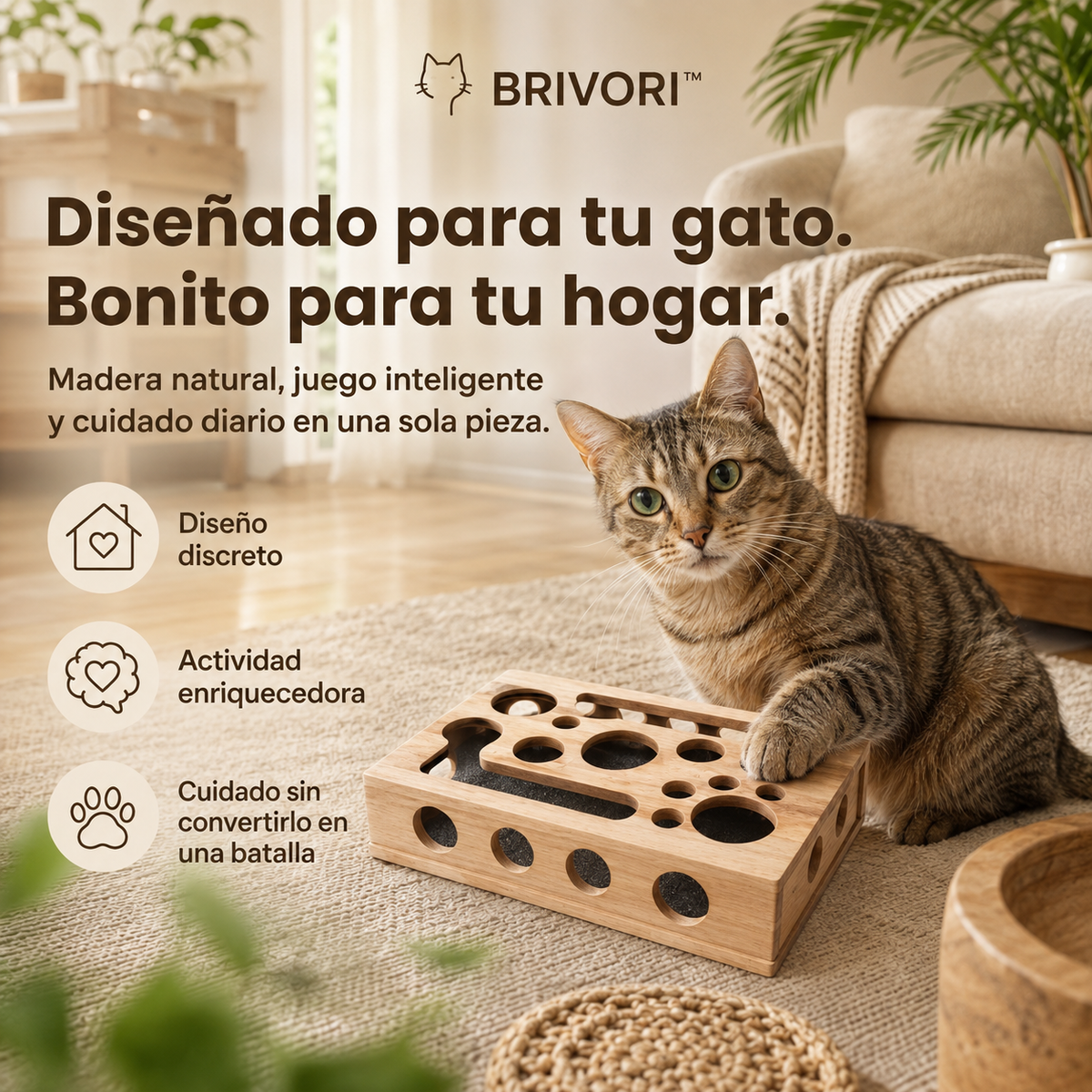 Brivori™ - Limador de Uñas de Madera para Gatos
