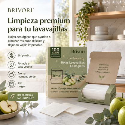 Brivori™ - Hojas Lavavajillas Ecológicas