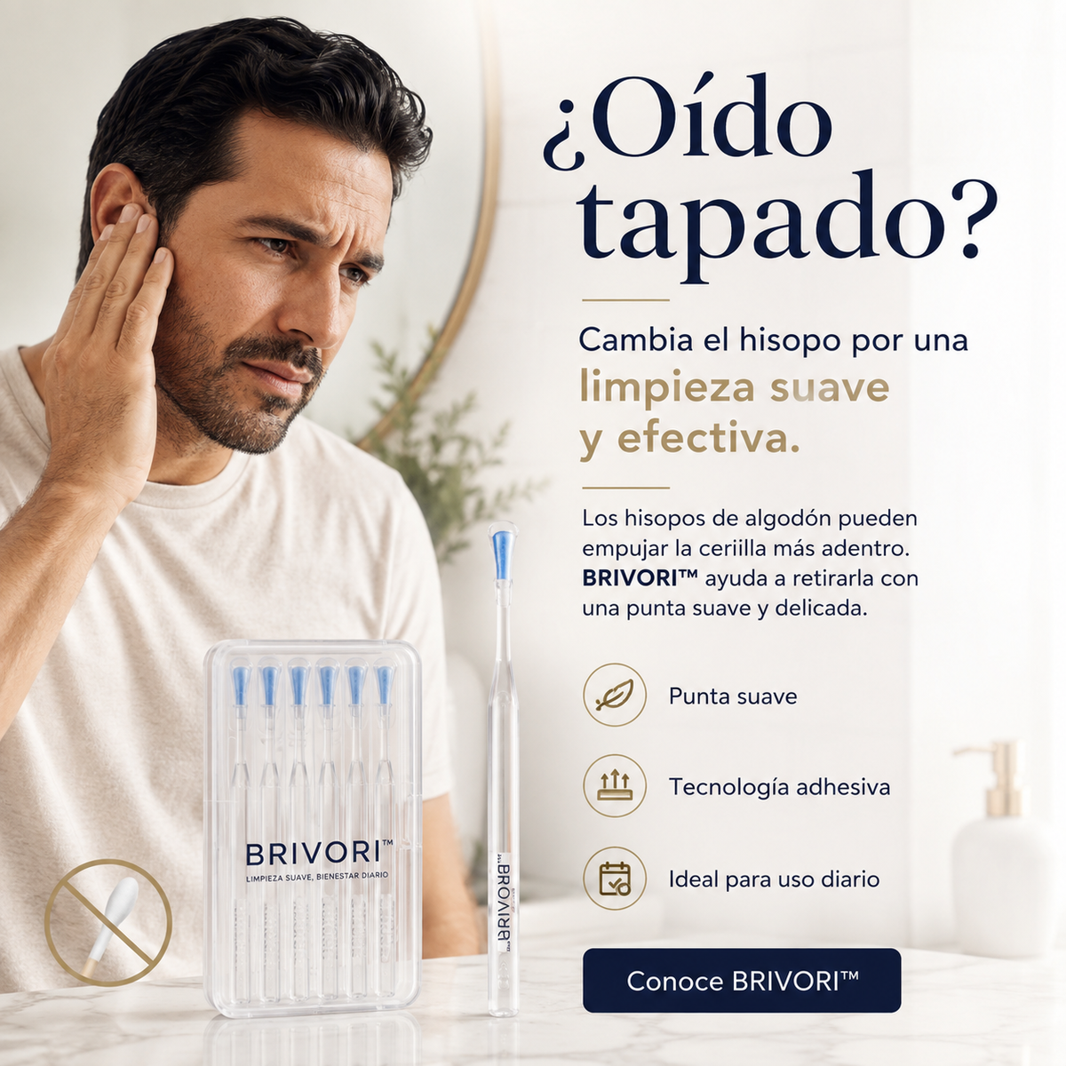 Brivori™ - Limpiador Adhesivo Oídos Suave