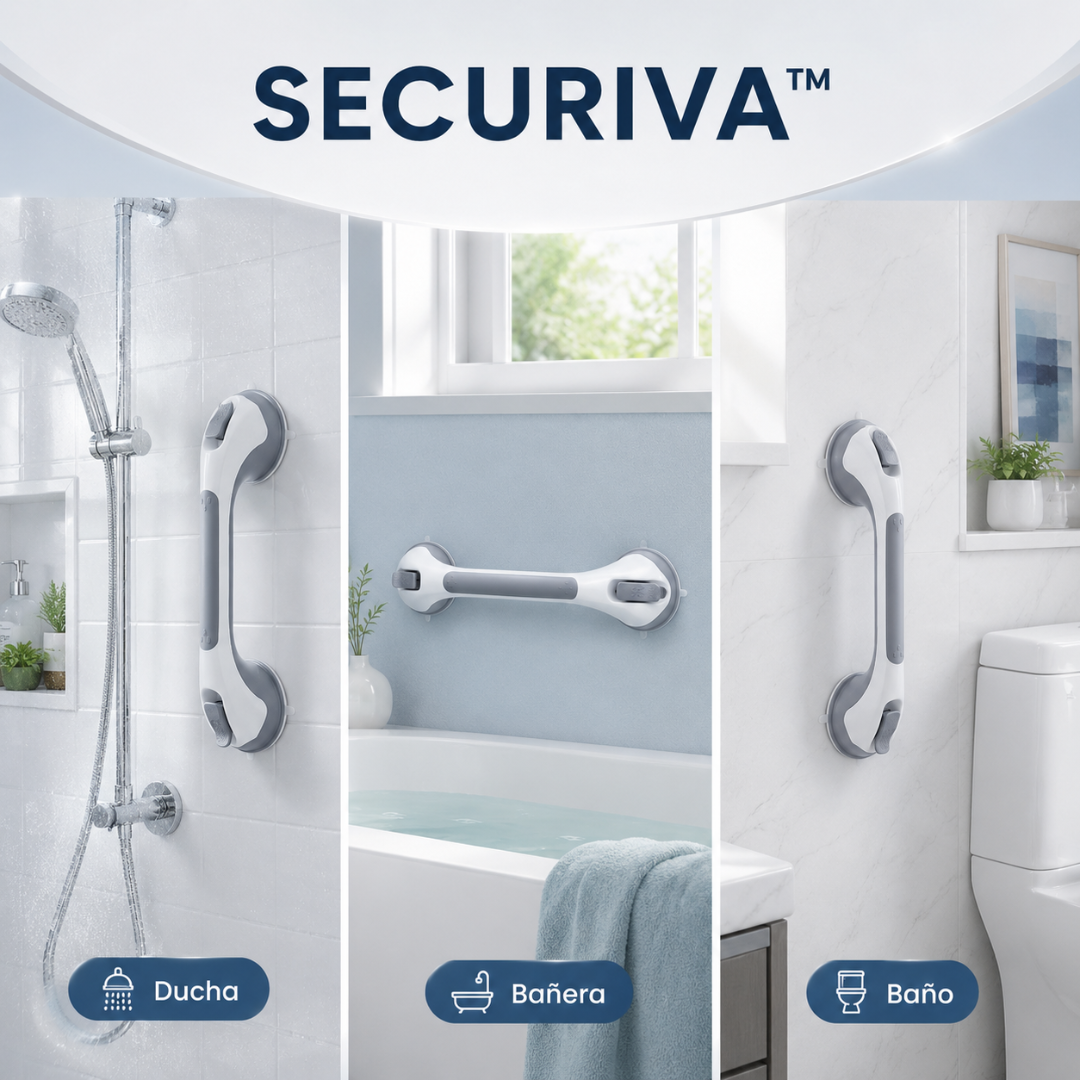 SECURIVA™ - Barra de apoyo para ducha con ventosa