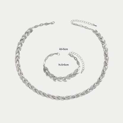 ZELORIA™ – Collar y Pulsera Hojas Luminosas