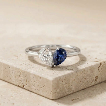 Brivori™ - Anillo Piedras de Nacimiento Corazón Dual