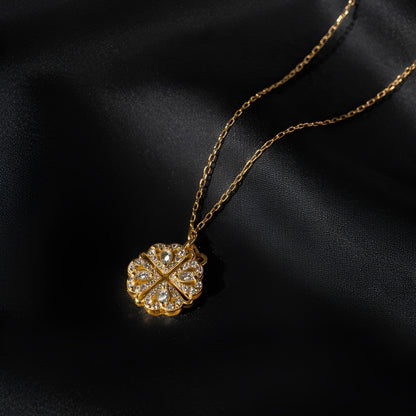 LUNARIA™ - Rosa Eterna y Collar Trébol
