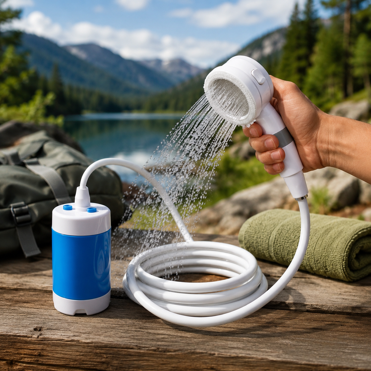 AQUAFLOW™ - Kit de bomba de ducha portátil