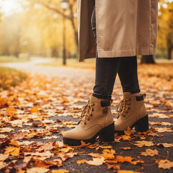 MetraBoot™ – Botas Urbanas Impermeables de Tacón