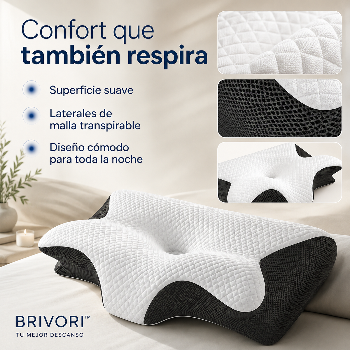 Brivori™ - Almohada Cervical Ergonómica