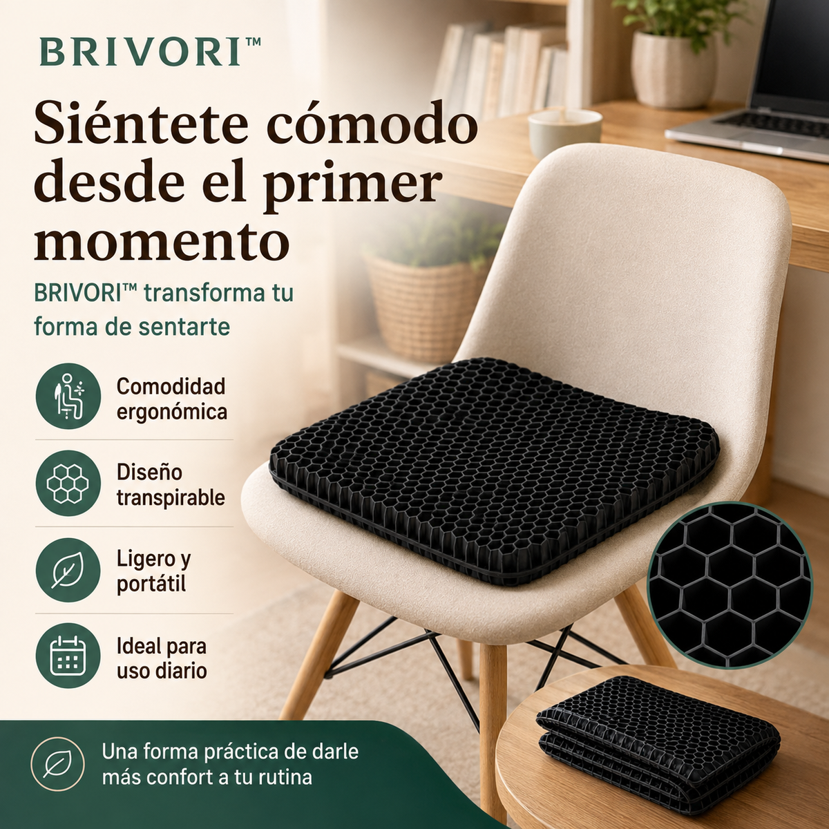 Brivori - Cojín Ortopédico para Alivio de Presión
