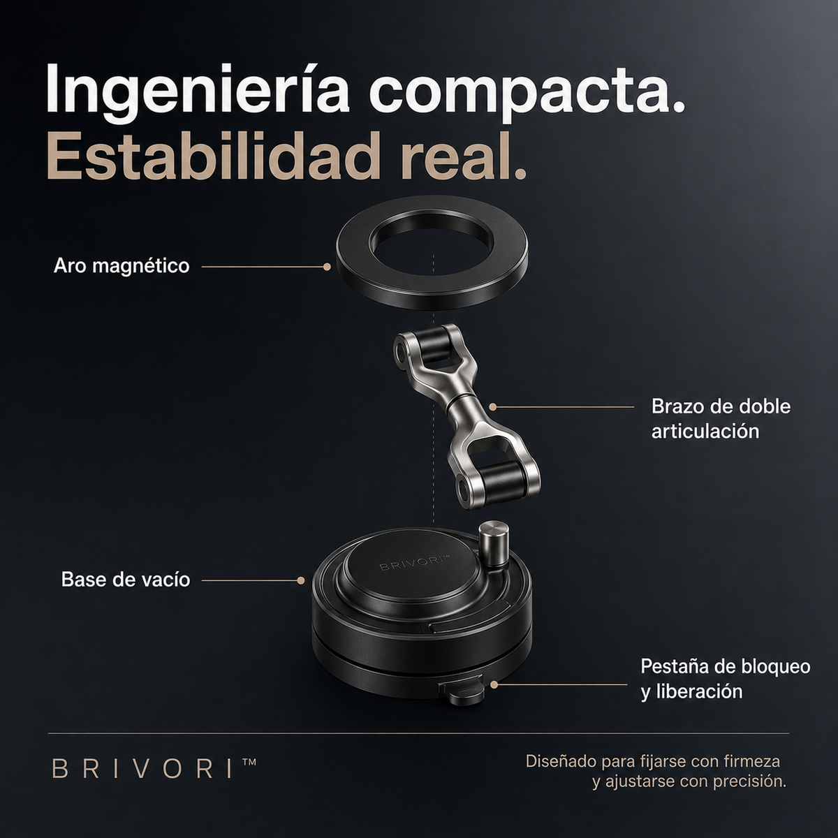 Brivori™ - Soporte Magnético Articulado