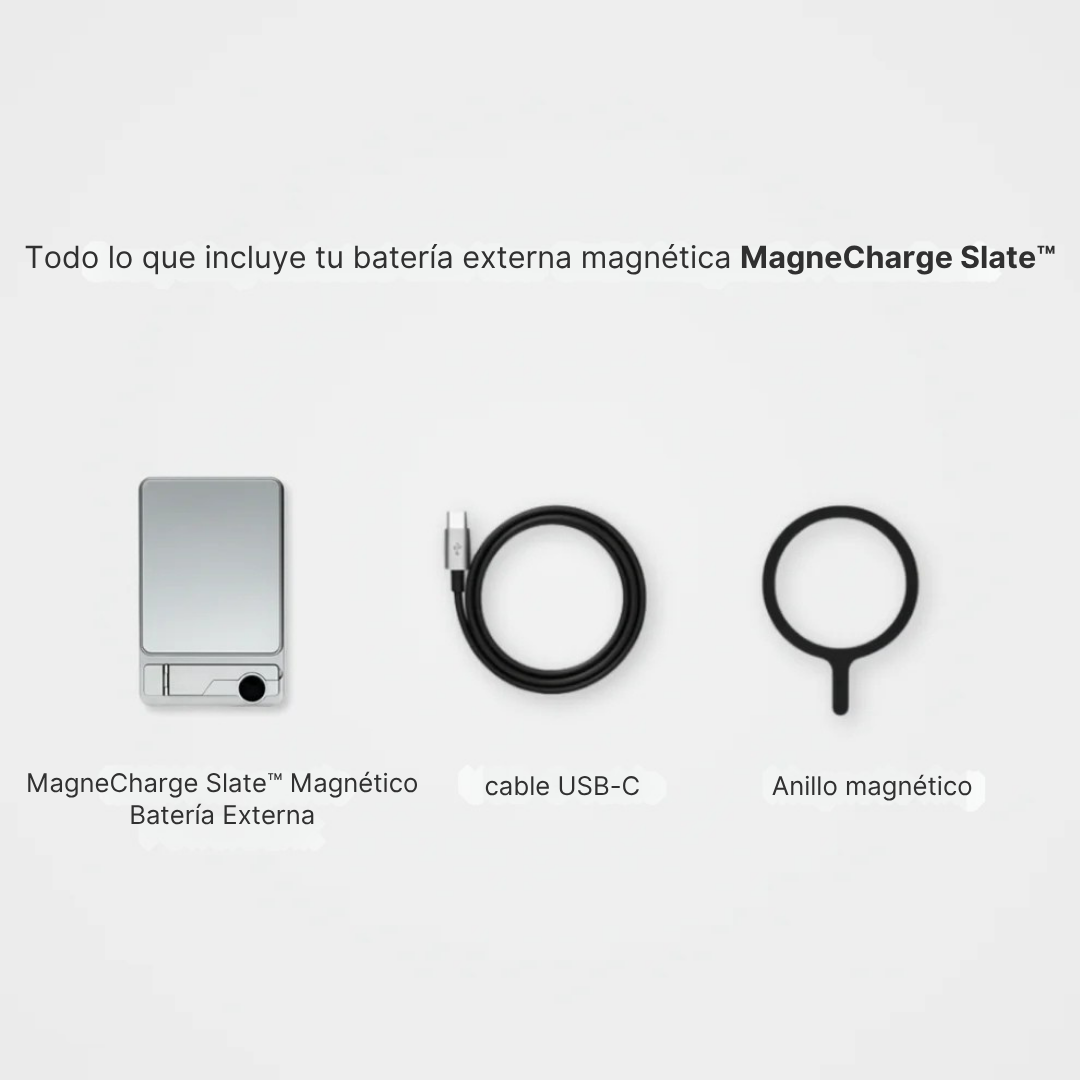 MagneCharge Slate™ – PowerBank Magnético Ultrafino