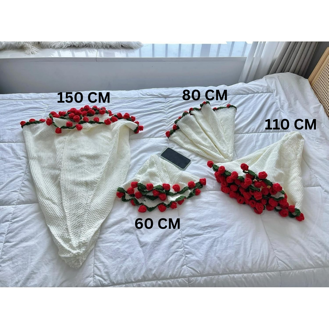 Floravía™ – Manta Bouquet Tejida a Mano