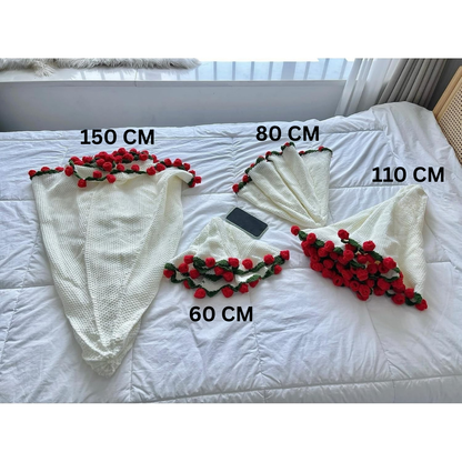 Floravía™ – Manta Bouquet Tejida a Mano
