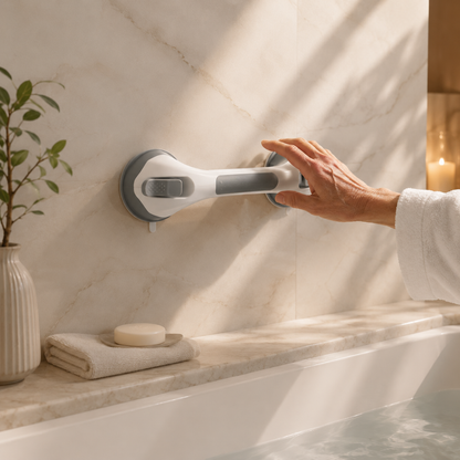 SECURIVA™ - Barra de apoyo para ducha con ventosa