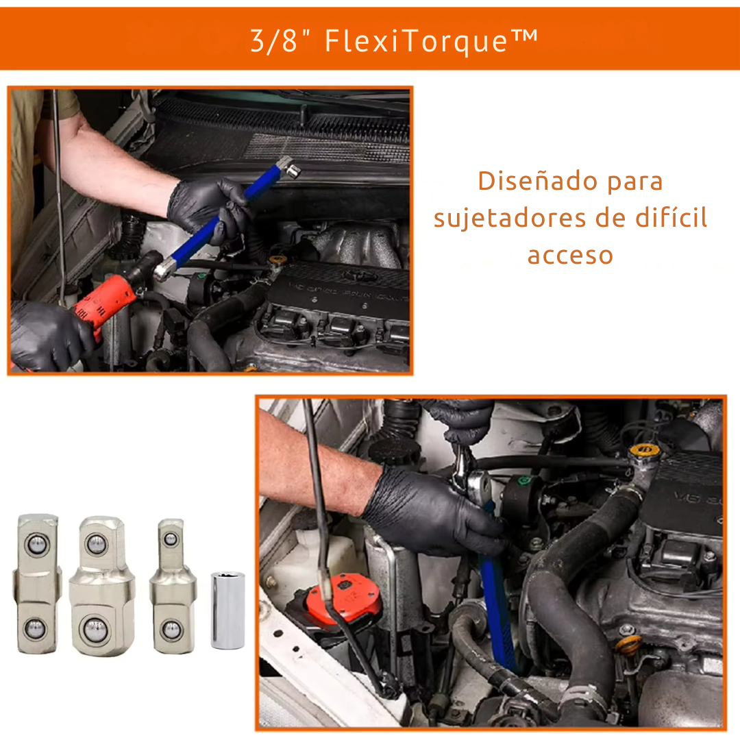FlexiTorque™ – Llave Extensible para Espacios Difíciles