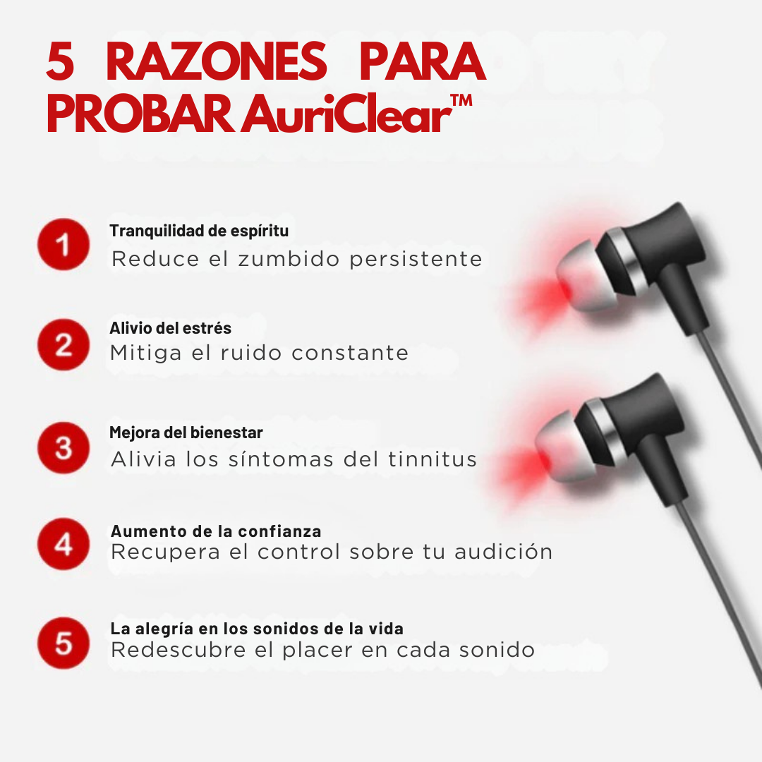 AuriClear™ - Auriculares Terapia Infrarrojo
