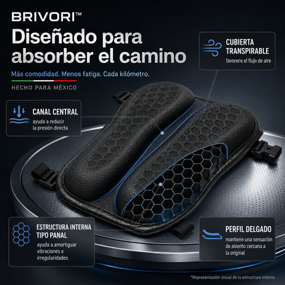 Brivori™ - Asiento Ergonómico para Motociclista