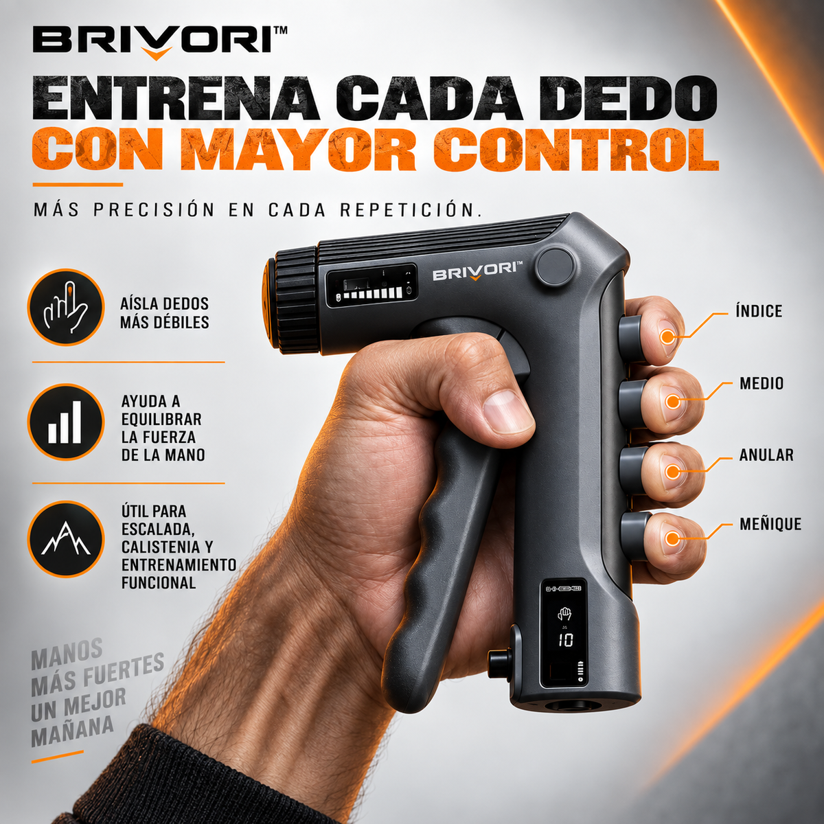 Brivori™ - Entrenador de Agarre Digital