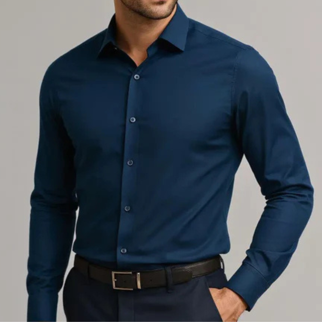 AurenFold™ – Camisa Antipiega de Corte Ajustado