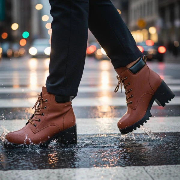 MetraBoot™ – Botas Urbanas Impermeables de Tacón