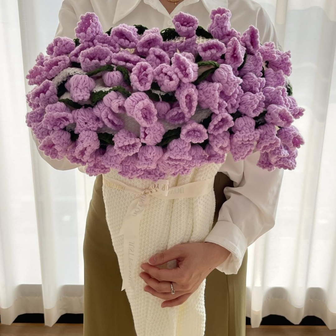 Floravía™ – Manta Bouquet Tejida a Mano