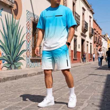 Brivori™ - Conjunto Casual de Verano con Efecto Degradado