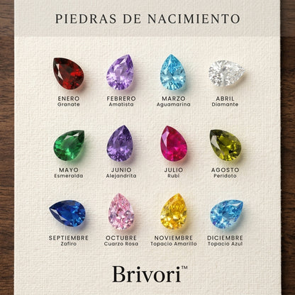 Brivori™ - Anillo Piedras de Nacimiento Corazón Dual