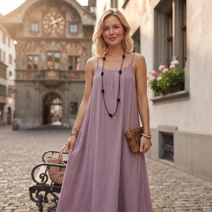 Brivori™ - Vestido Fluido de Tirantes Ajustables