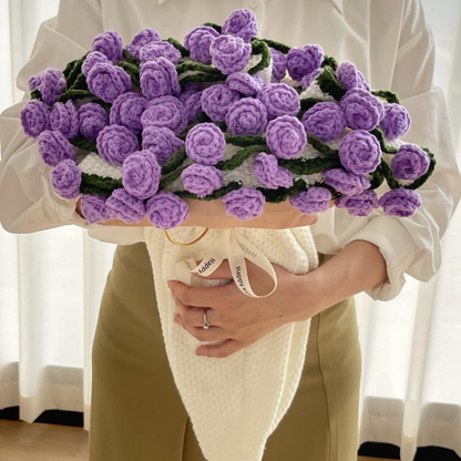 Floravía™ – Manta Bouquet Tejida a Mano