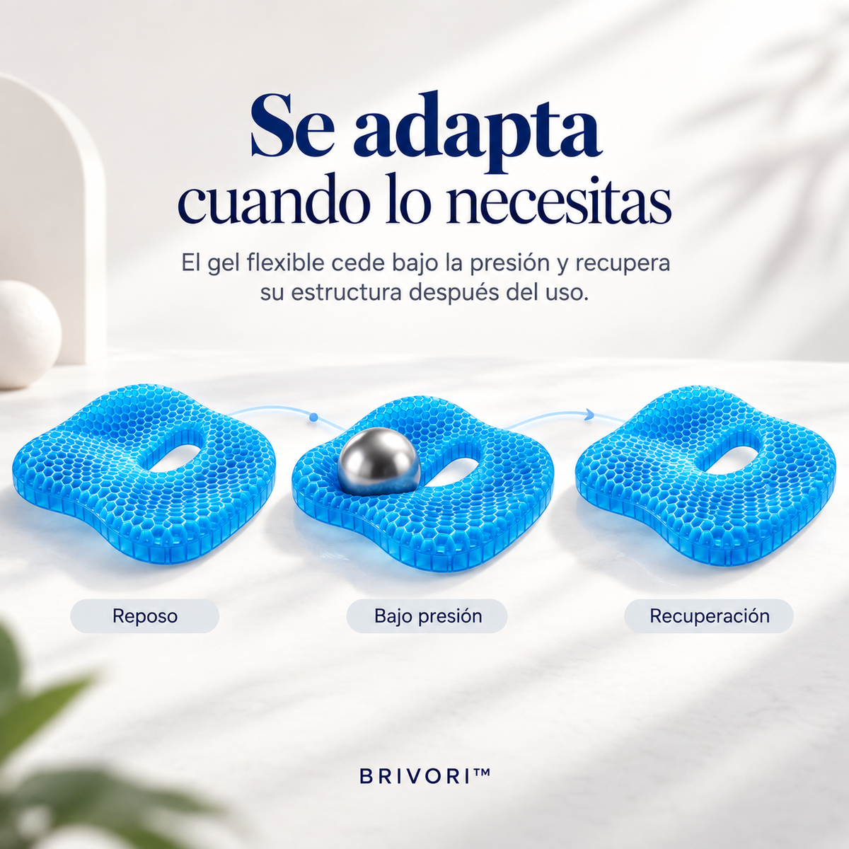 Brivori™ - Cojín de Gel Ortopédico para Coxis