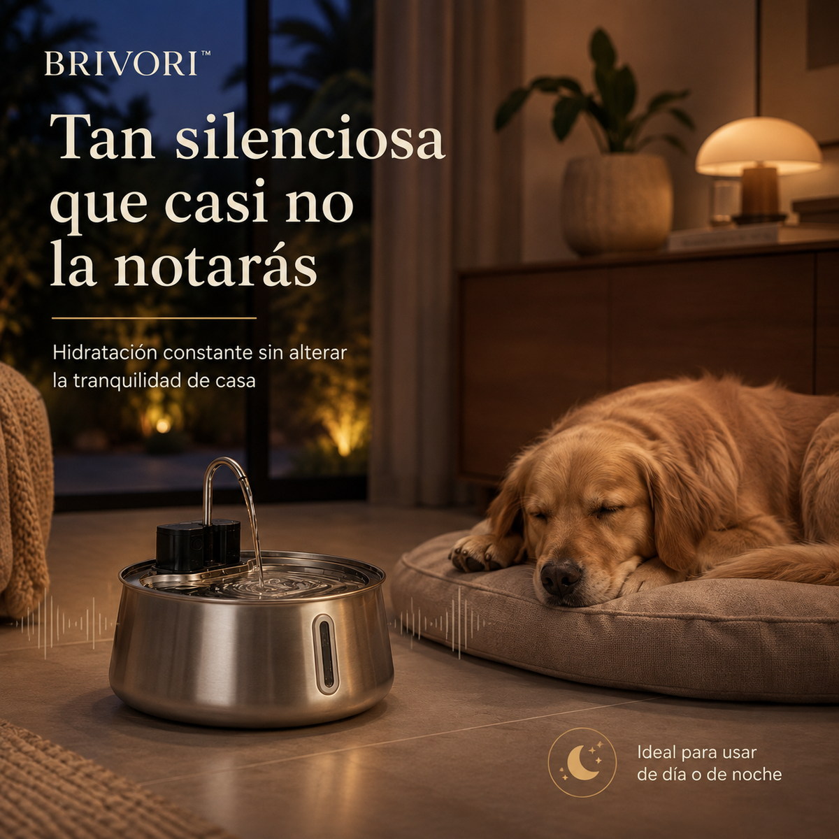 Brivori™ - Fuente de Agua de Acero Inoxidable para Perros
