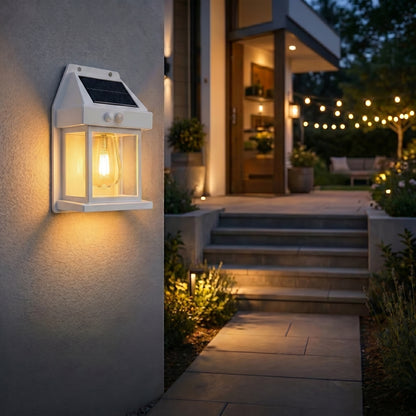SOLVANYA™ - Lámpara de pared tipo farol solar