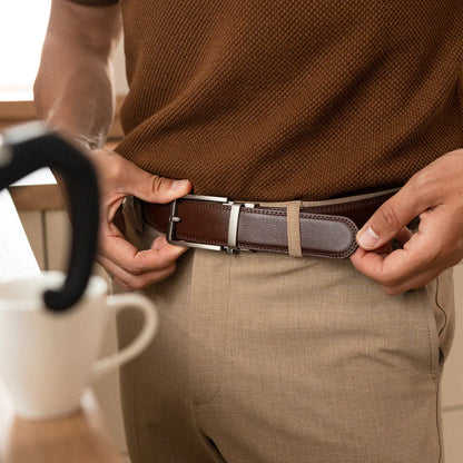 FlexBelt™ – Cinturón de Piel Ajustable sin Agujeros
