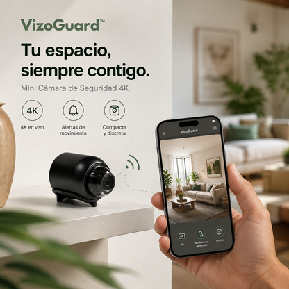VizoGuard™ – Mini Cámara de Seguridad 4K