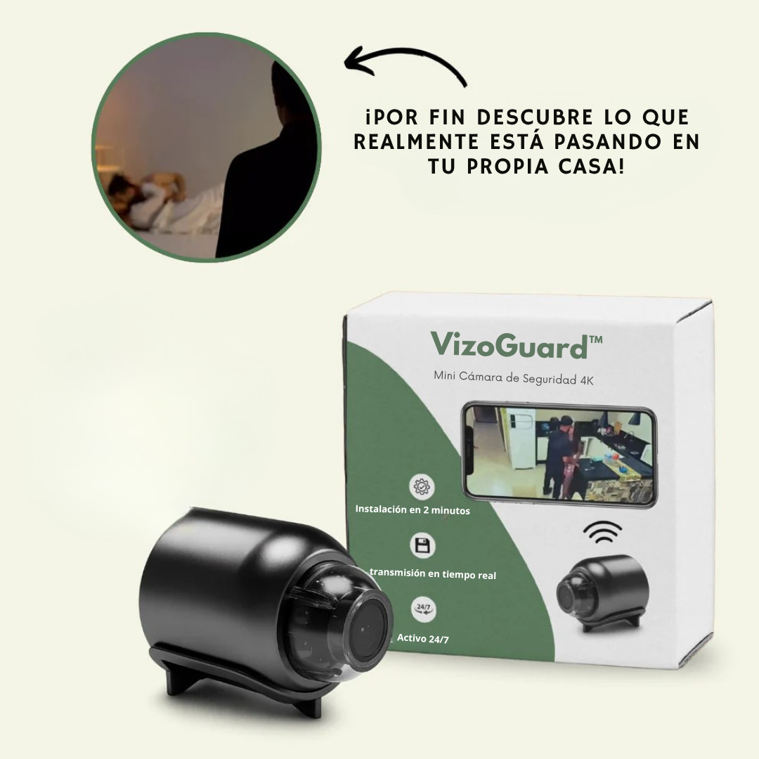 VizoGuard™ – Mini Cámara de Seguridad 4K