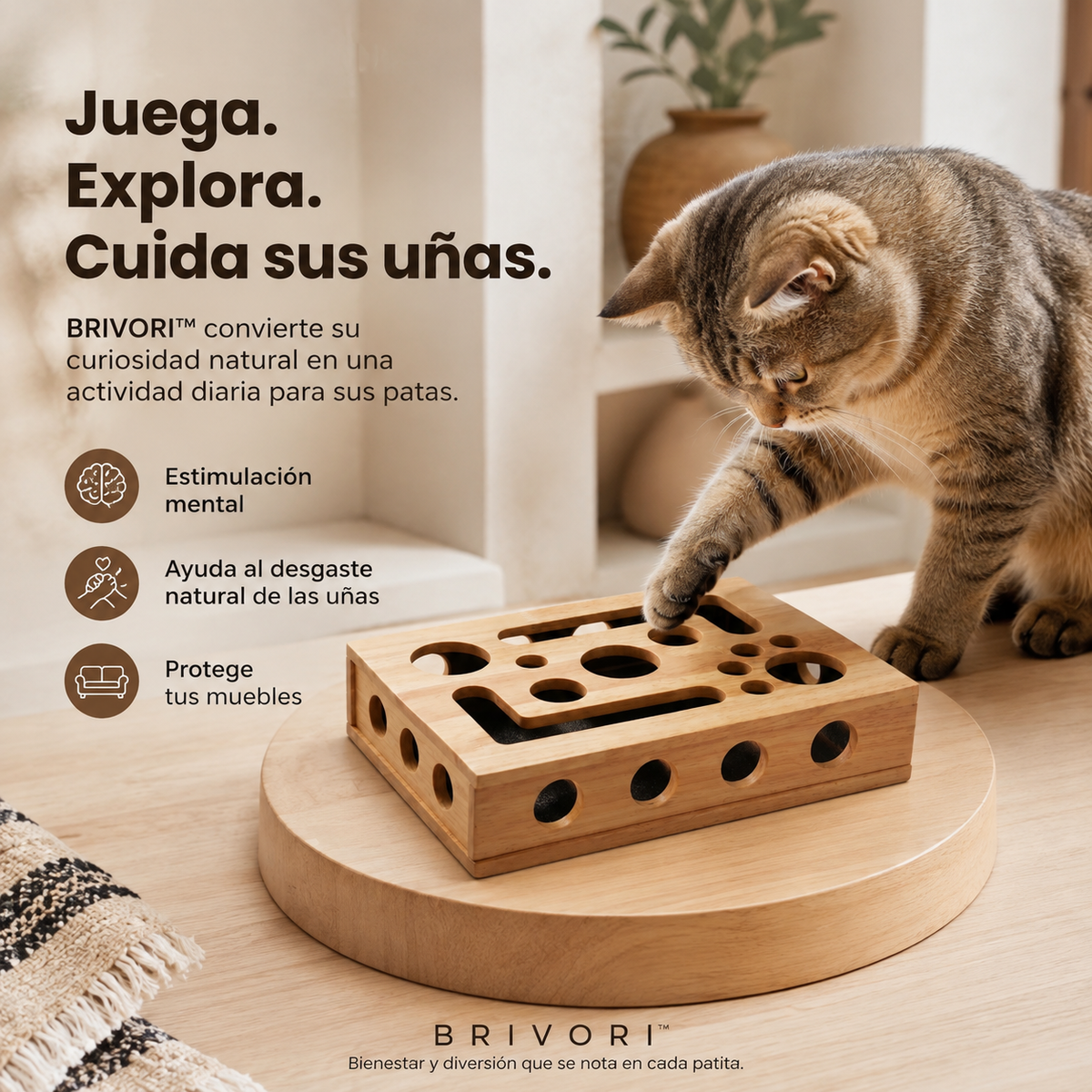 Brivori™ - Limador de Uñas de Madera para Gatos