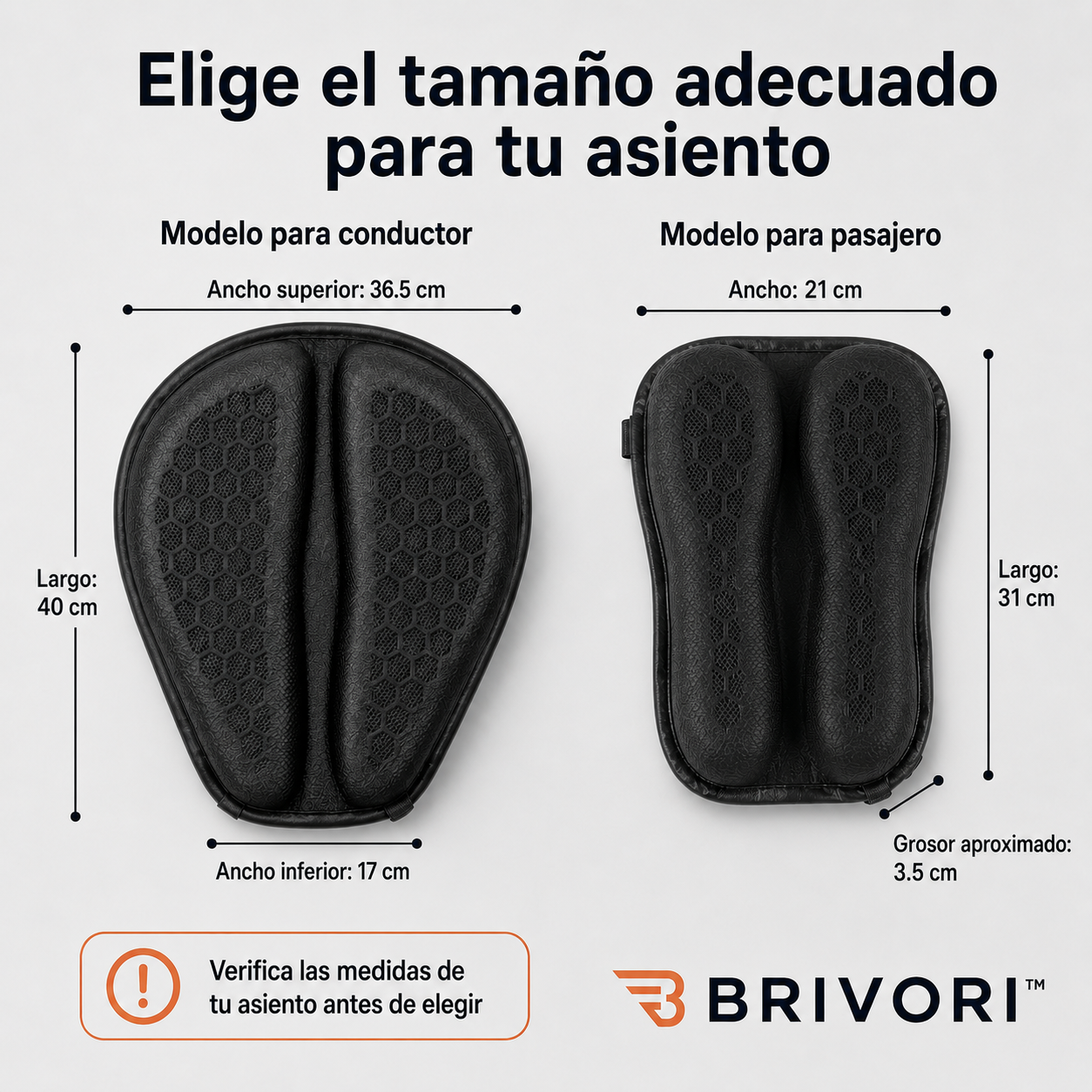 Brivori™ - Asiento Ergonómico para Motociclista