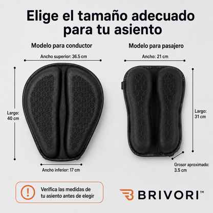 Brivori™ - Asiento Ergonómico para Motociclista