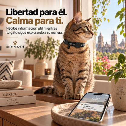 Brivori™ - Collar Localizador GPS para Gatos