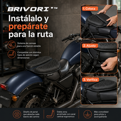 Brivori™ - Asiento Ergonómico para Motociclista